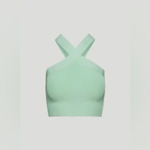 Aritzia sculpt knit cross cross tank